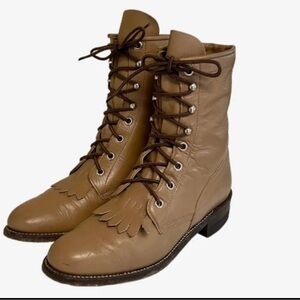 Rare vintage Justin lace up boots